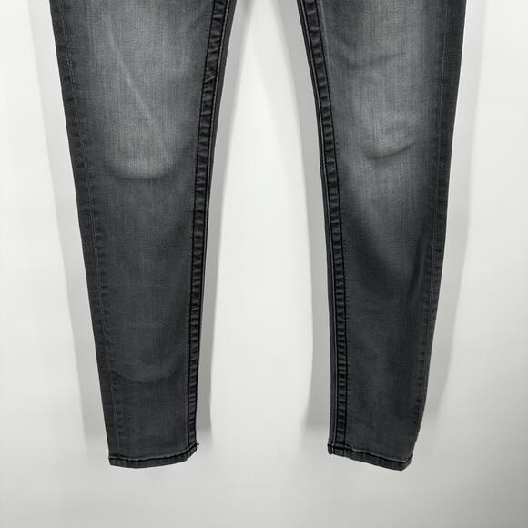 Miss Me Jeans Womens 24 Gray Mid Rise Skinny Stretch Faded Denim Classic Pants - Picture 3 of 13